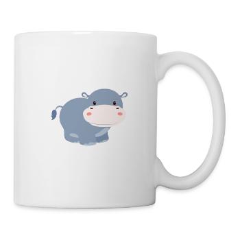 Hippo mignon - Mug blanc - blanc - Droite