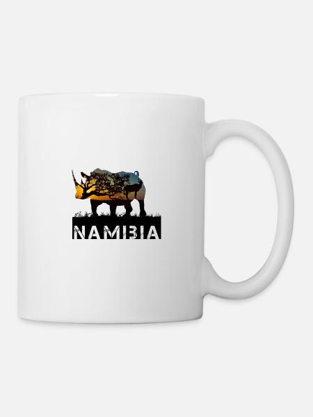Namibia Nashorn - Tasse - Weiß
