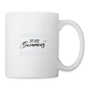 keep swimming - Mug blanc - blanc - Droite