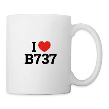 I love B737 - Tasse - Weiß - Rechts