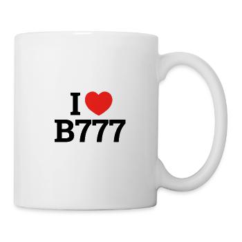 I love B777 - Tasse - Weiß - Rechts