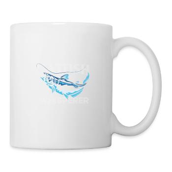 Citation amusante de poisson-chat Le poisson chuchoteur attrape Welsfis - Mug blanc - blanc - Droite