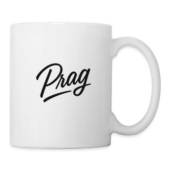 Prag Kalligrafie Schrift - Tasse - Weiß - Rechts