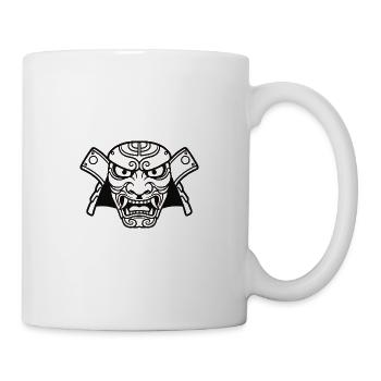 Dämonenmasken mit Äxten-Umriss - Tasse - Weiß - Rechts