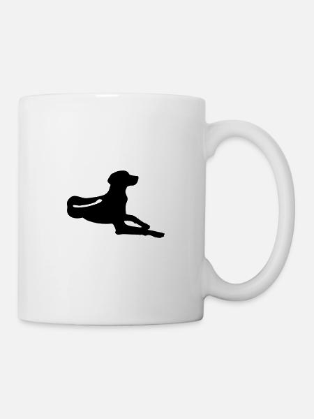 Rhodesian Ridgeback - liegend - Tasse - Weiß
