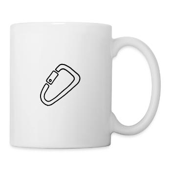 Karabiner klettern - Tasse - Weiß - Rechts