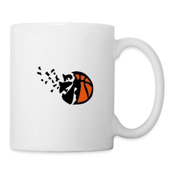 explosion ball basketball destructuring - Mug - white - Right