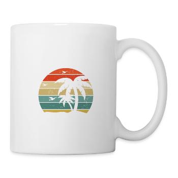 Palmiers rétro - Mug blanc - blanc - Droite