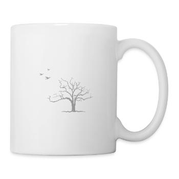 ARBRE ET OISEAUX - Mug blanc - blanc - Droite