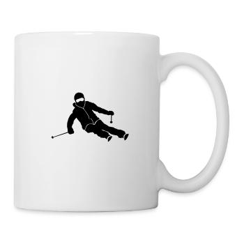 Winter - Skifahrer Carving - Tasse - Weiß - Rechts