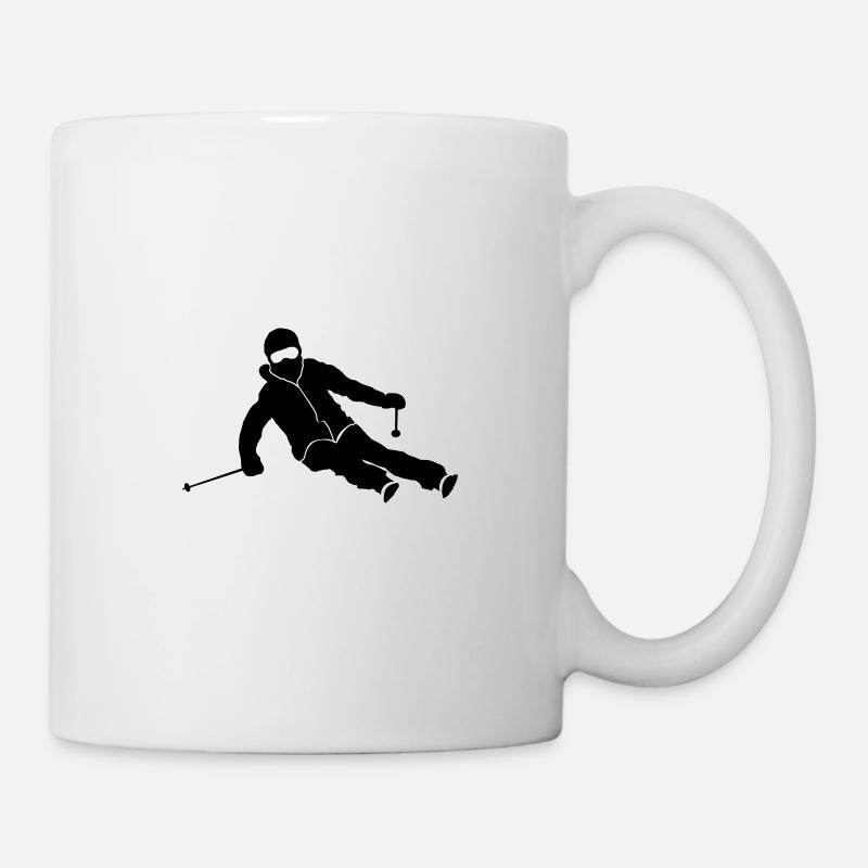 Hiver - Skieur Carving - Mug blanc - blanc
