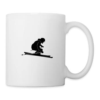 Winter - Skier Carving - Mug - white - Right