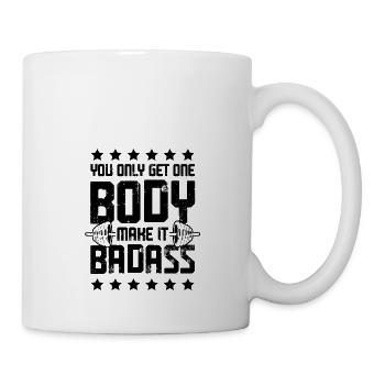 Fitness Bodybuilding Badass - Mug blanc - blanc - Droite