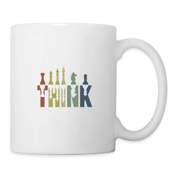 Pensez roi des échecs - Mug blanc - blanc - Droite