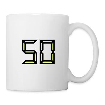 50 ANS. 50e ANNIVERSAIRE. ANNIVERSAIRE 50 ANS - Mug blanc - blanc - Droite