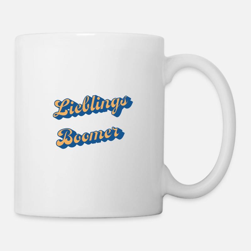 Liebings Boomer Script Logo - Tasse - Weiß