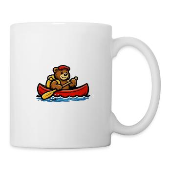 Paddel-Abenteuer-Bär im Kanu - Tasse - Weiß - Rechts