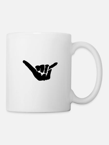 symbole freestyle shaka - Mug blanc - blanc