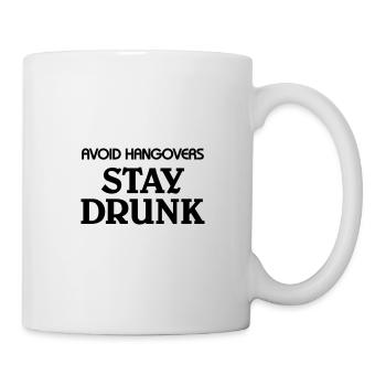 Avoid Hangovers stay drunk - Mug blanc - blanc - Droite