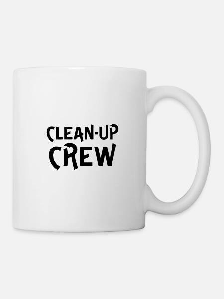Clean up crew - Tasse - Weiß