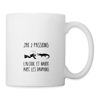 mes passions - Mug blanc - blanc - Droite