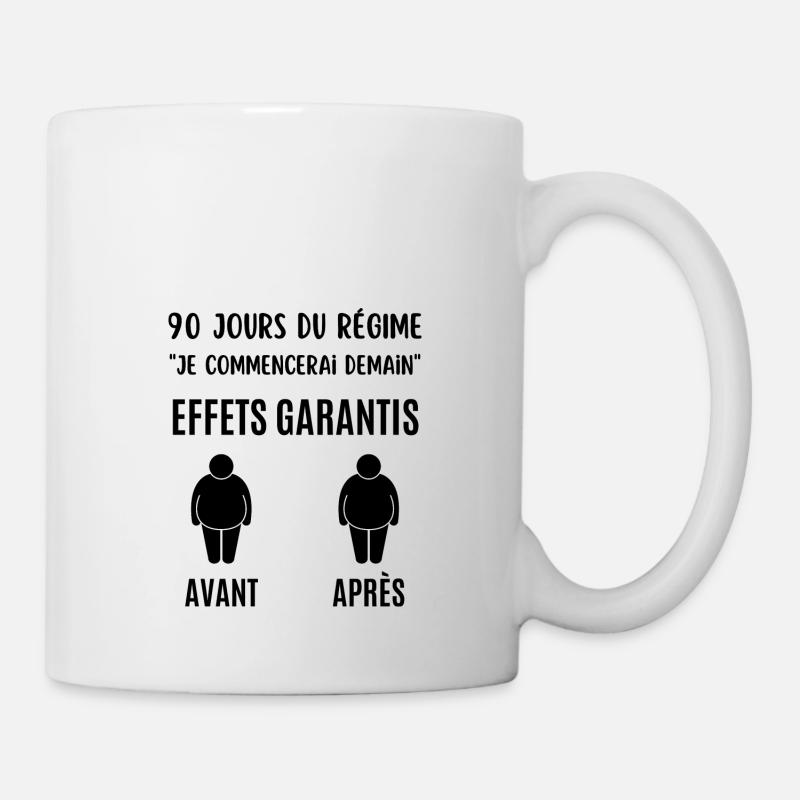 régime je commencerai demain - Mug blanc - blanc
