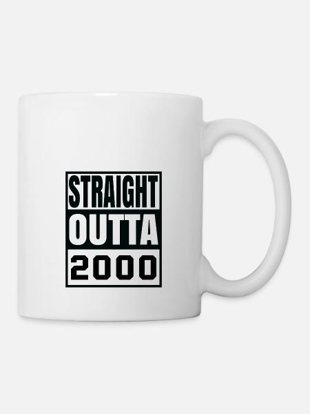 Gerade Outta 2000 - Tasse - Weiß