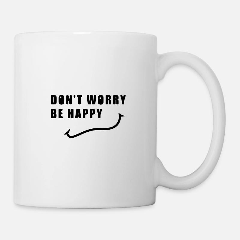 be happy quote - Mug - white