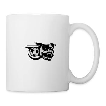 Fußball Sport logo Hund - Tasse - Weiß - Rechts