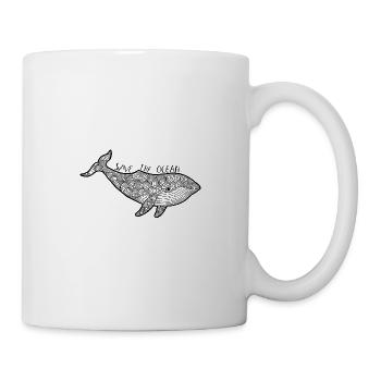 Baleine - sauver l'océan - Mug blanc - blanc - Droite