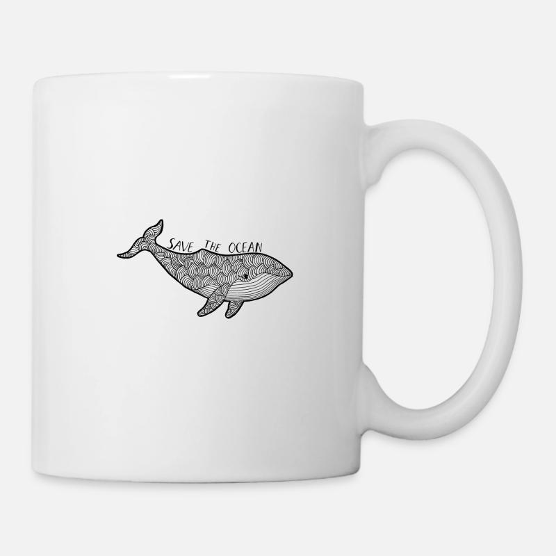 Whale - save the ocean - Mug - white