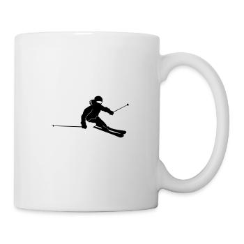 Winter - Skifahrer Carving - Tasse - Weiß - Rechts