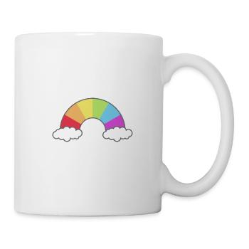 Spezieller Regenbogen - Vertikale Streifen - Tasse - Weiß - Rechts