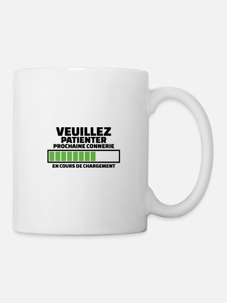 prochaine connerie en cours de chargement - Mug blanc - blanc