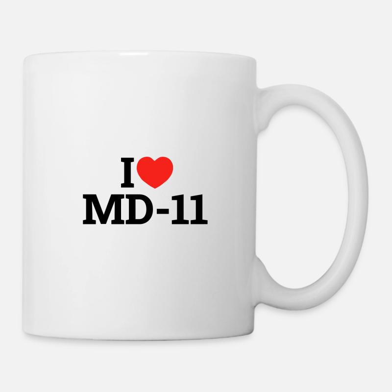 I love MD-11 - Tasse - Weiß