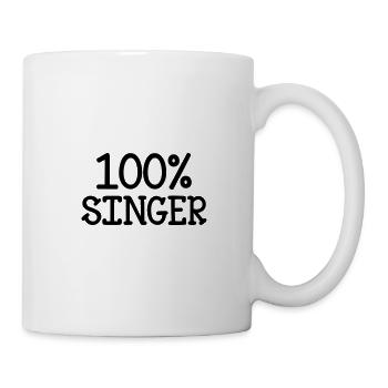 100% Singer - Tasse - Weiß - Rechts