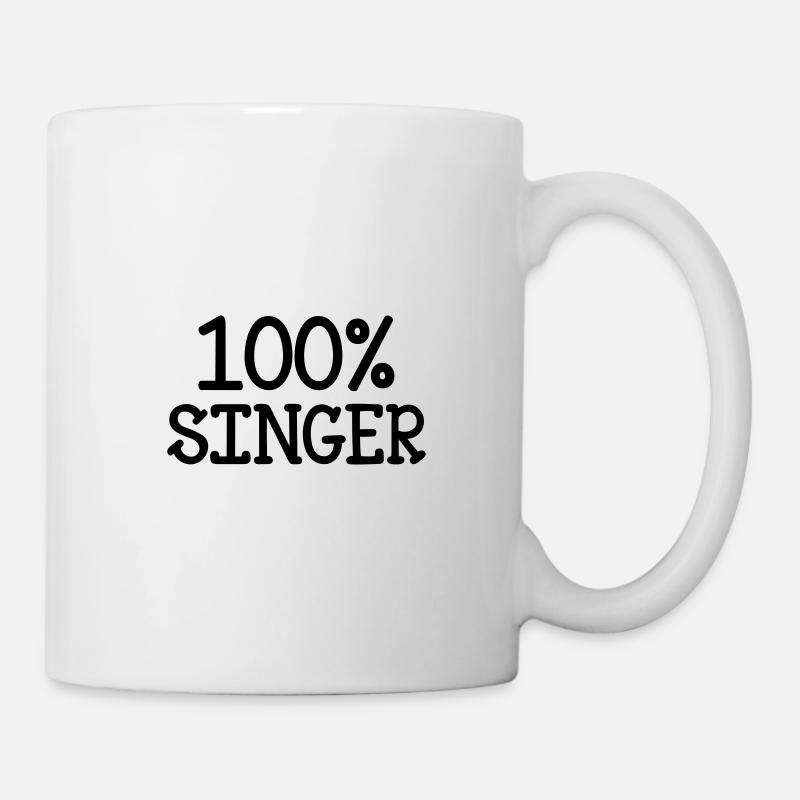 100% Singer - Tasse - Weiß