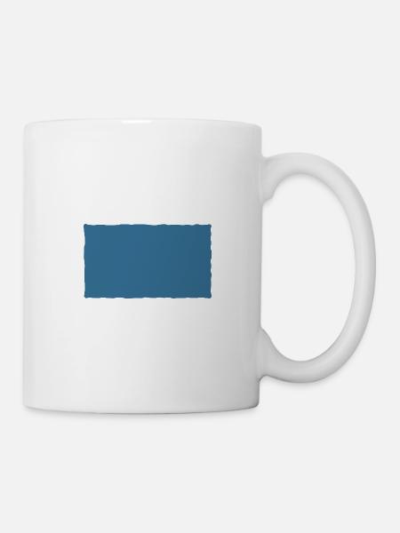 Cherry - rectangle blue - Tasse - Weiß