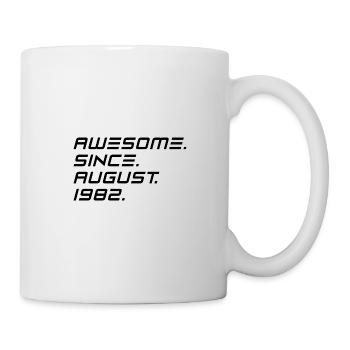 August 1982 - 40. Geburtstag Geschenk. Awesome. - Tasse - Weiß - Rechts