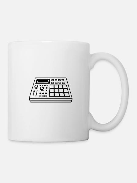 MIDI Pad Drum Skizze - Tasse - Weiß
