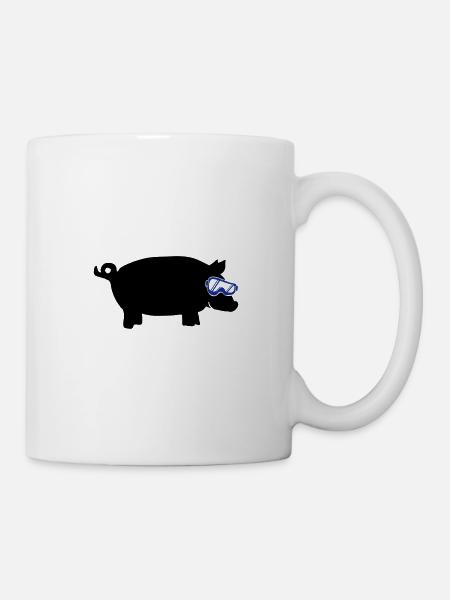sau skibrille 2 - Tasse - Weiß