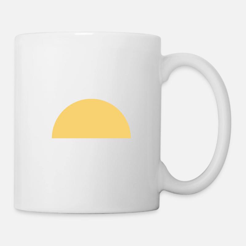 Pluto - semicircle yellow - Tasse - Weiß