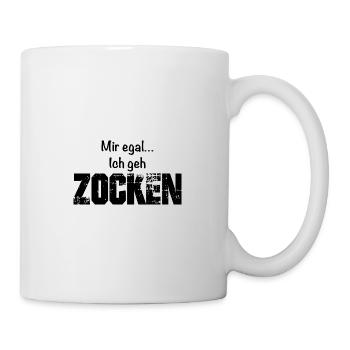 Mir Egal Ich Geh Zocken Zocker Geschenk - Tasse - Weiß - Rechts