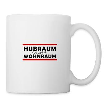 Hubraum statt Wohnraum - Tasse - Weiß - Rechts
