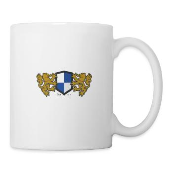 lion crest blue white - Mug - white - Right