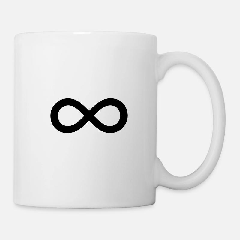 Infinity noir Infinity symbole - Mug blanc - blanc