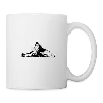 Matterhorn mountain peak Suisse graphique noir - Mug blanc - blanc - Droite
