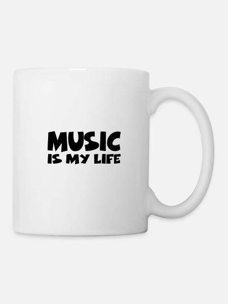 Music is my life - Tasse - Weiß