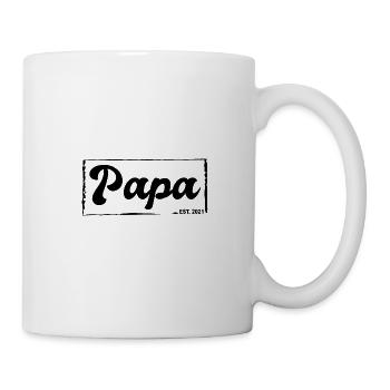 Papa 2021 Dad Vatertag Geschenk t-shirt - Tasse - Weiß - Rechts