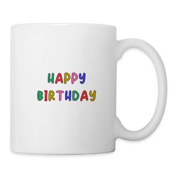 HAPPY BIRTHDAY. HAPPY BIRTHDAY. ANNIVERSARY. - Mug - white - Right